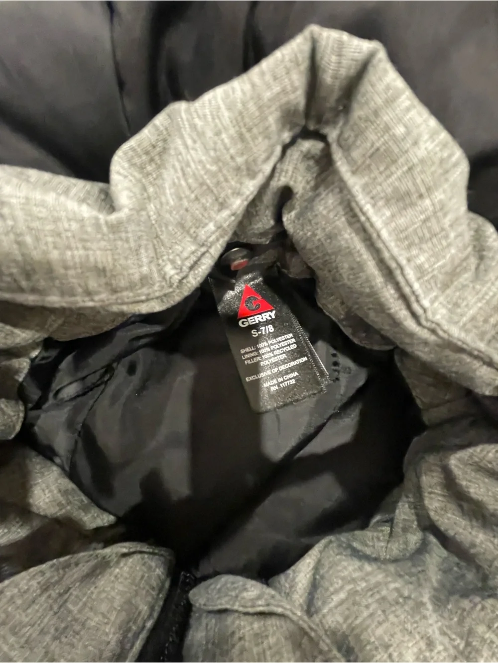 Gerry Weber Kids Black, Gray & Blue Hooded Puffer Jacket